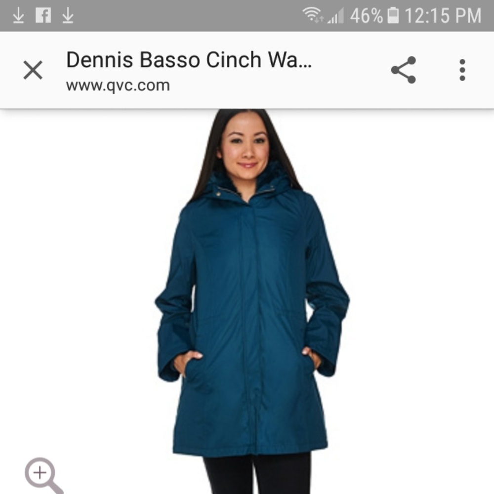 CINCH WAIST parka with removable faux fur vest